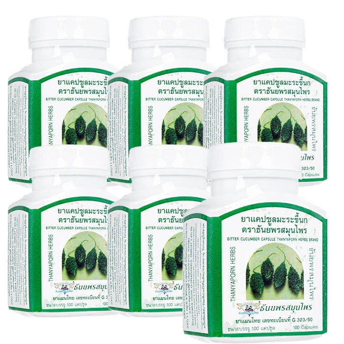 ビターキューカンバーカプセル　100錠 6本 苦瓜 ニガウリ ゴーヤ ツルレイシ モモルデシン BitterCucumberCapsule 日時指定不可 海外発送 国際郵便発送