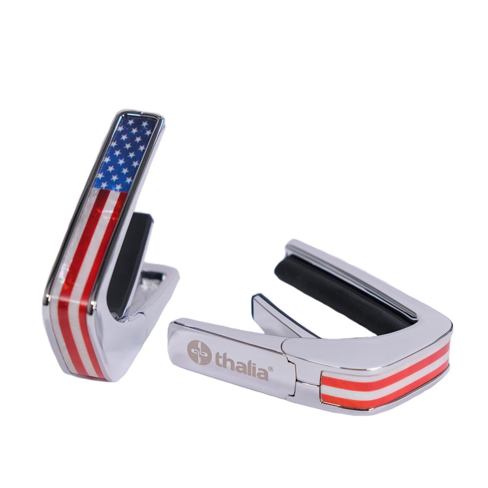 Thalia Capos ギターカポ クローム仕上げ TH-CC201-07 Stars & Stripes アメリカ製生産終了モデル 数量限定【並行輸入】