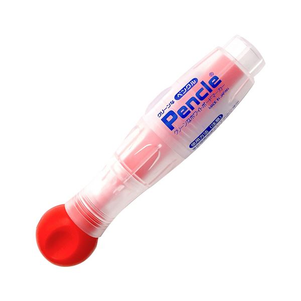 （まとめ） サニークリーンなホワイトボードマーカー ペンクルNT 赤 SNPENT-R 1本 [x5セット]