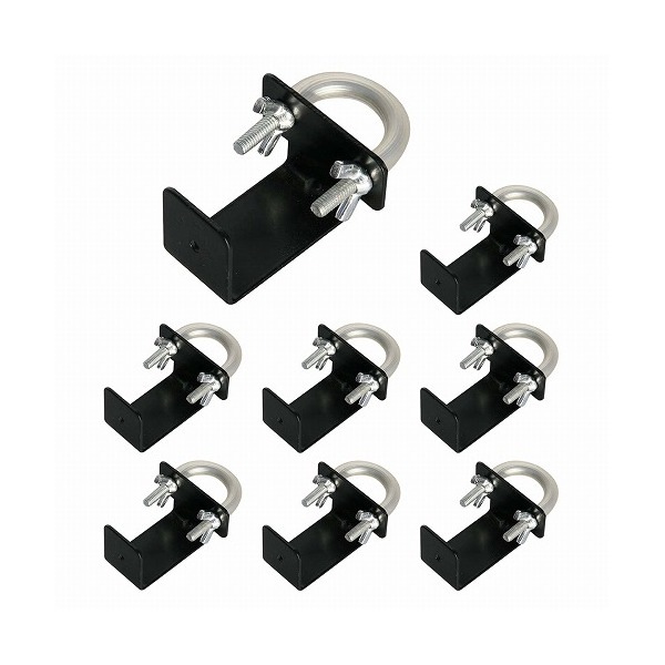 住まいスタイル ラティスフェンス壁面用固定金具(リング型下部8個) ブラック S-LVKB35-8P メーカー直送