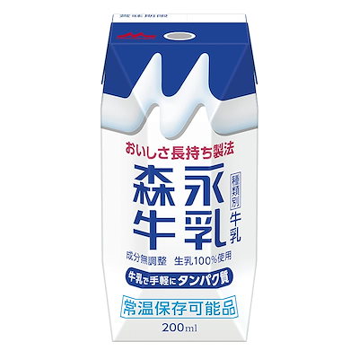 森永乳業 森永牛乳200ml 24本 [牛乳 紙パック 飲料 ド...のサムネイル