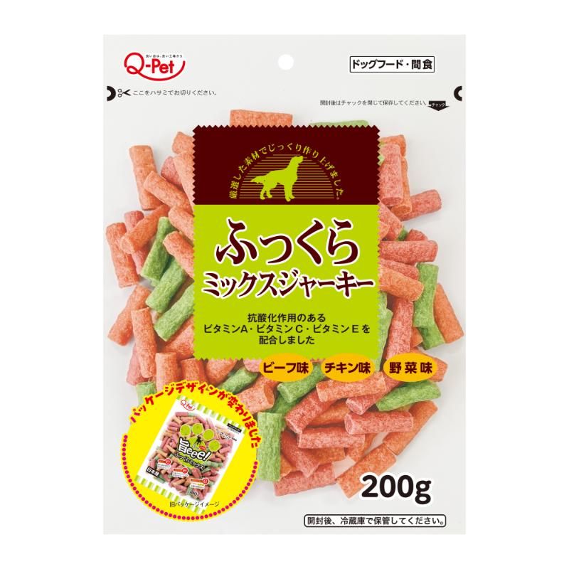 （まとめ買い）Q-Pet お買い得ふっくらミックス 200g 犬用おやつ [x15]