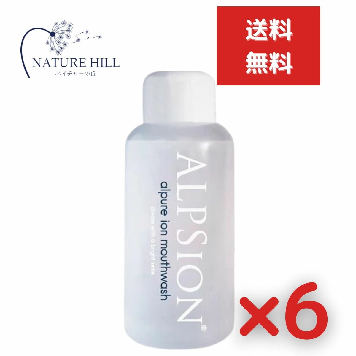 アルピジョン アルピュア イオンマウスウォッシュ 洗口液 500mL 6個セット 口内洗浄 歯周病 口 口臭ケア メンズ ブレスケア レディース 歯 ホワイトニング 歯磨き オーラルケア イオンケア
