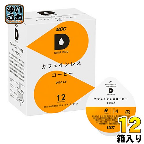 UCC DRIP POD（ドリップポッド） カフェインレスコーヒー 7.5g×12杯分 12箱 (6箱入×2 まとめ買い) 10,723円