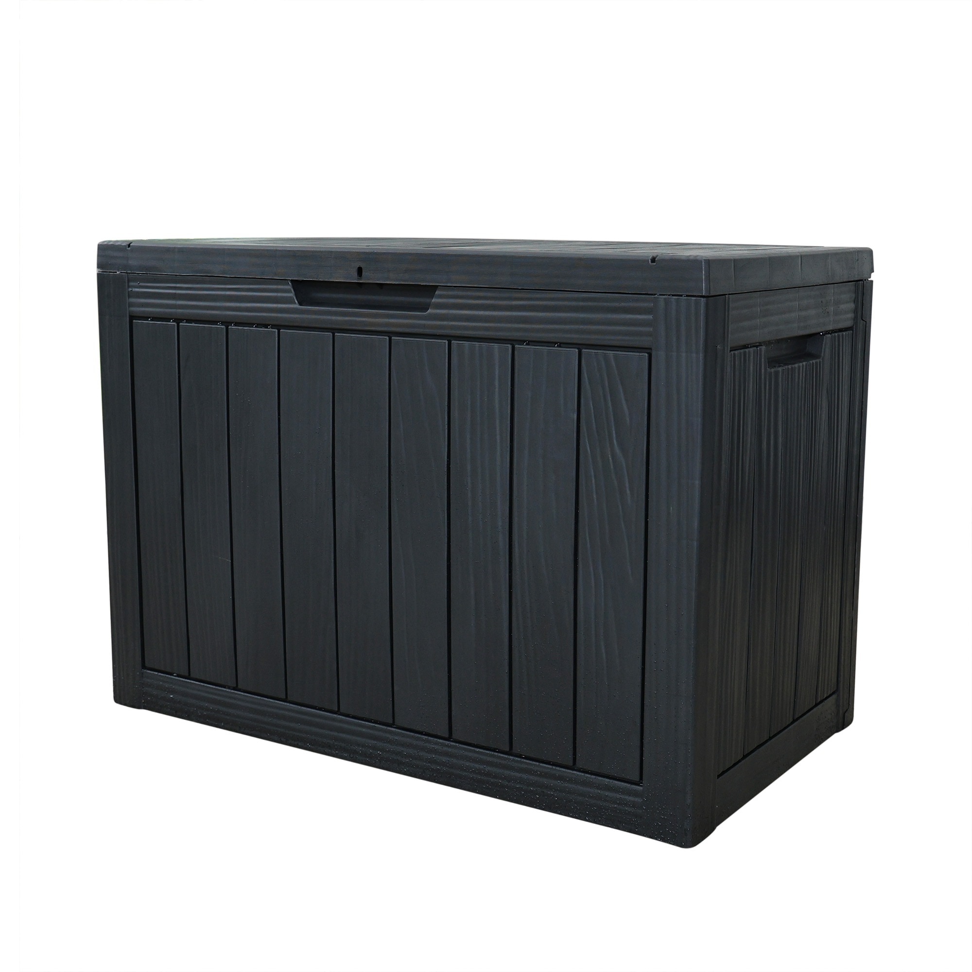 【国内発送,送.料無料】【170L 78.1*43.4*55.5cm】戸外収納庫 収納ボックス 置き配 ゴミ箱 小型 屋外 ストッカー 防水/耐侯 収納可能 ガーデン/庭/ベランダ 頑丈 ブラック