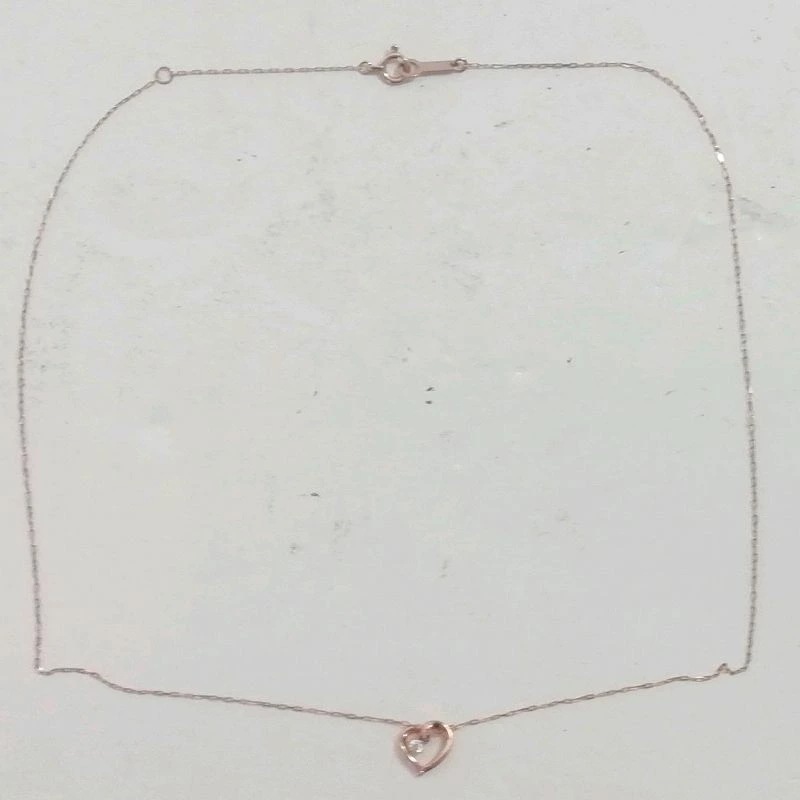 【中古】4℃ K10 ネックレス 1.0ｇ ハートモチーフ