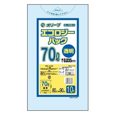 業務用ごみ袋 70L 厚さ0.035mm 10枚30冊 300枚セット まとめ買い まとめ売り 大きめサイズ 特大 透明 6,300円
