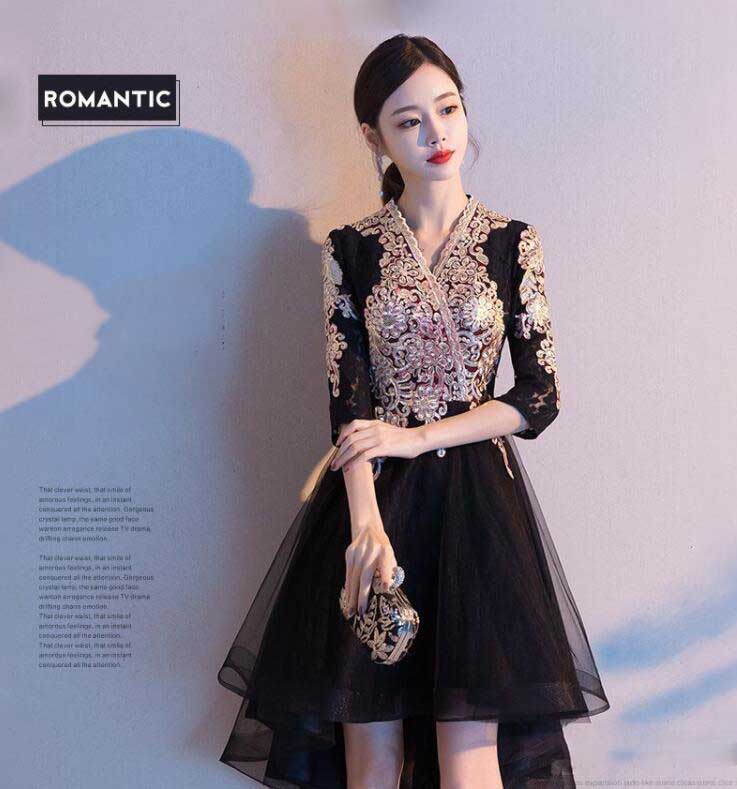 限定セール高級感 前短後長/ミモレ丈 エレガント パーティードレス レディースドレス ロングワンピース 礼服 ウェディングドレス 成人式 宴会 音楽会 発表会 司会 結婚式 お呼ばれ おしゃれ 誕生日