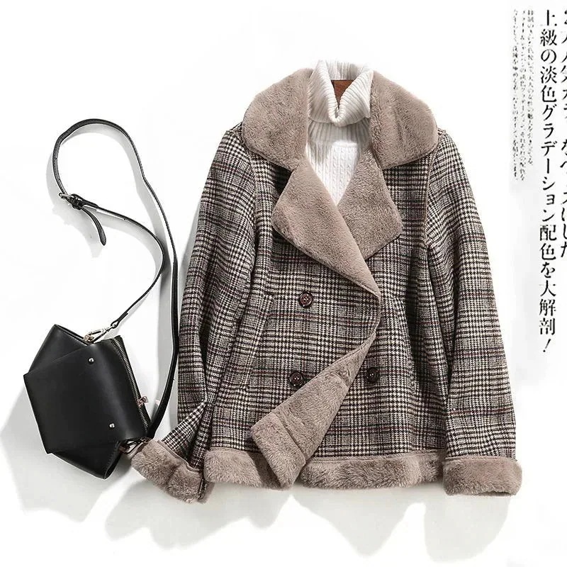 人気商品超目玉 コート ファージャケット レディース 40代 ボアコート チェック柄 エコ毛皮コート 暖かい ボアジャケット ショート丈 アウター 通勤 着痩せ カジュアル ミラノの小さい鍛冶