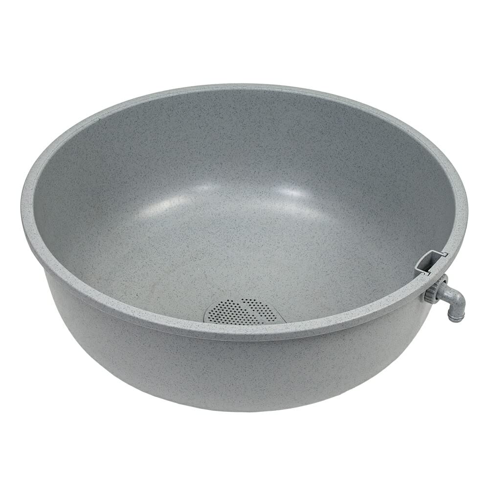 テトラ (Tetra) じょうろでキレイメダカ鉢 丸45みかげ 水を入れ替えることができる 睡蓮鉢 金魚鉢 割れにくい 頑丈 樹脂製 軽量 水換え不要