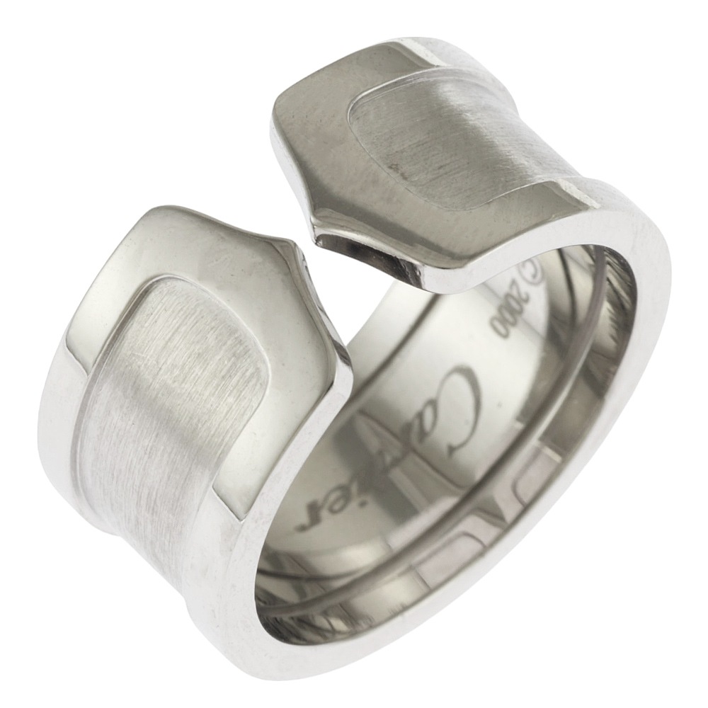 2C リング 指輪 15号 18金 K18ホワイトゴールド 中古 美品