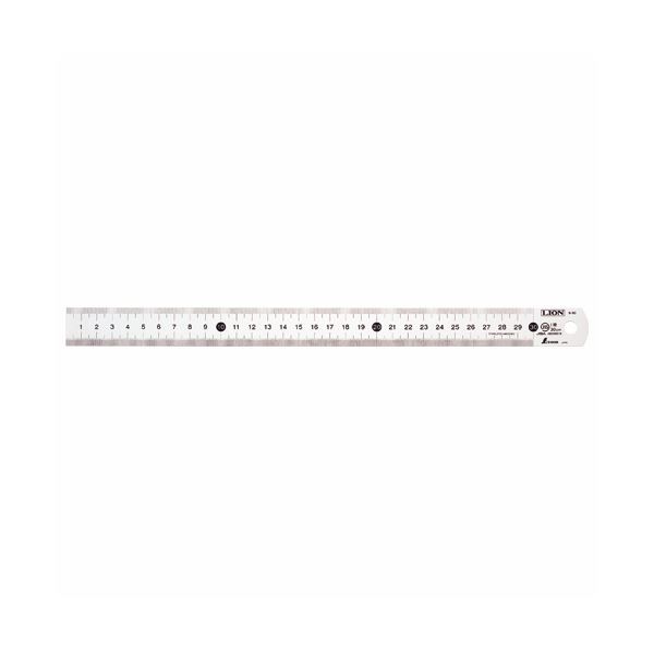 (まとめ) ライオン事務器 ステンレス直線定規30cm S-30 1本 (×10セット) 8,580円