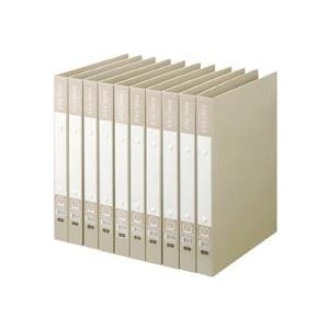 (まとめ) TANOSEE リングファイル（再生PP表紙） A4タテ 2穴 200枚収容 背幅30mm グレー 1セット（10冊） (×5セット)