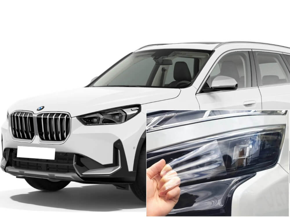 ヘッドライトプロテクションフィルム (BMW X1 U11) 車種専用 カット済み 左右セット ヘッドライト保護