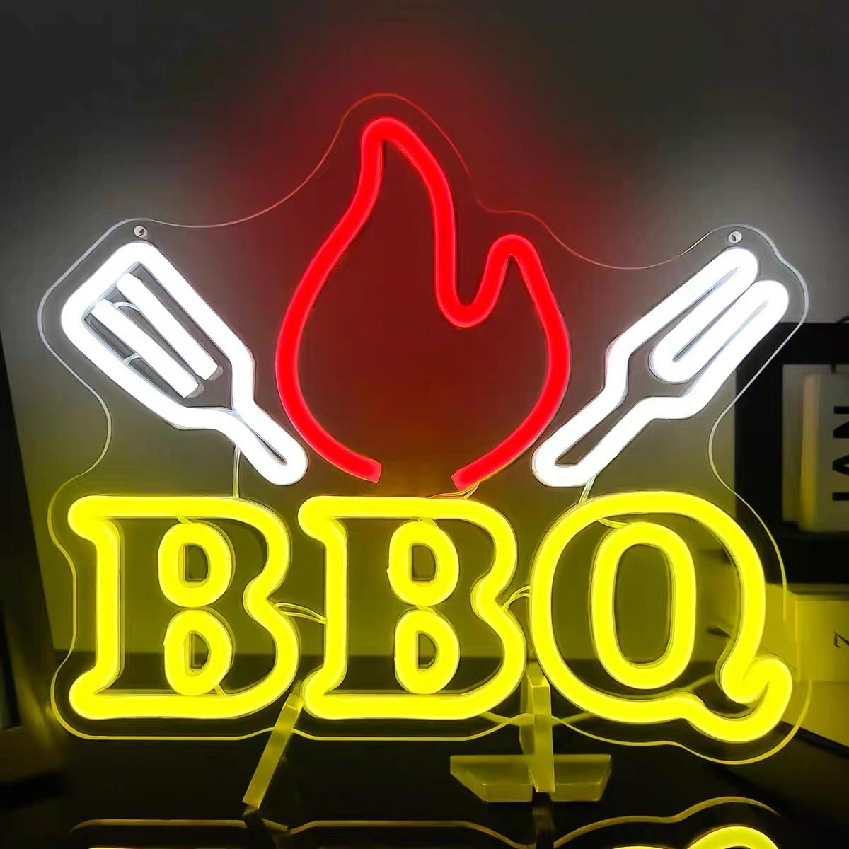 ネオンサイン バーベキュー 多階段調光可 BBQネオンライト LEDネオンサイン レストラン店看板 LED看板 USB給電 豚LED 居酒屋看板 飲食店 喫茶店用サイン バー 誕生日パーティー 壁飾