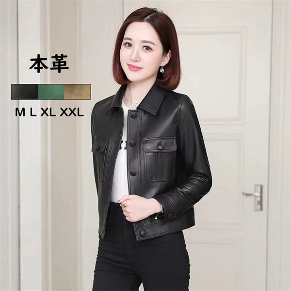 本革 ラムレザー レザージャケット レディース 本革 レザージャケット ショット丈 羊革 レザーコート ショットコート トレンチコート ライダース 防風 革コート アウター 春秋冬 結婚式 母の日 プ