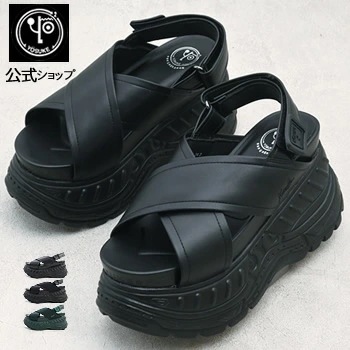 ヨースケ 厚底サンダル メンズ　スポーツサンダル クロスベルト 約10cm 厚底フラットソール 公式SHOP特典キズ補修液付 5,861円