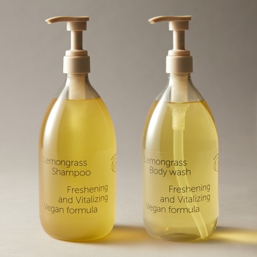 ライフレモングラスシャンプー&ボディウォッシュ2点セット(シャンプー1L+ボディウォッシュ1L)大容量のヘアボディセット
