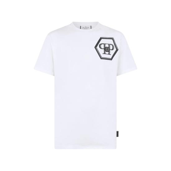 PHILIPP PLEIN Men Tops MTK8886 PJY002N 01 WHITE