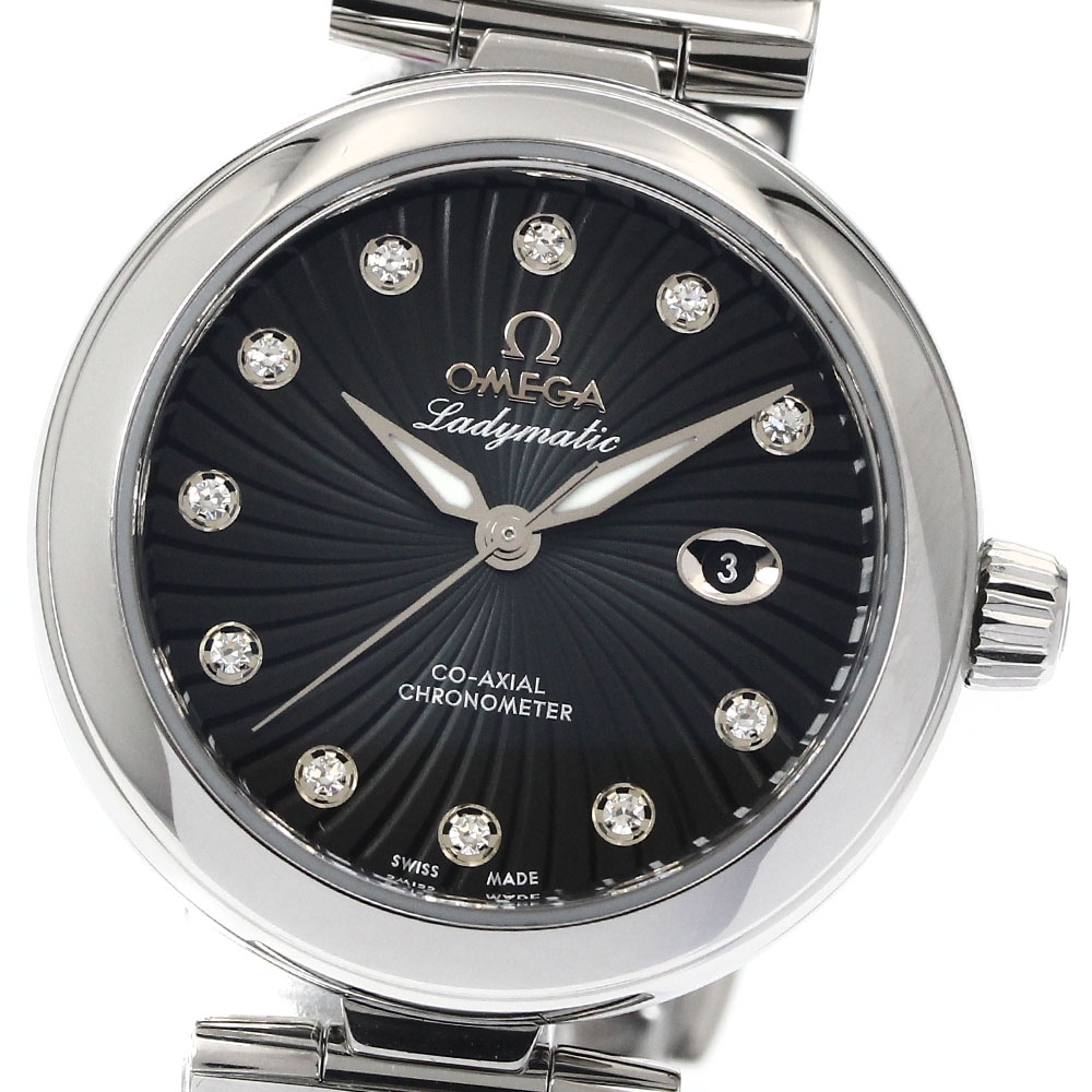 オメガ OMEGA 425.30.34.20.56.001 デビル レディマティック コーアクシャル 11Pダイヤ 自動巻き レディース 良品 箱・保証書付き_883707【中古】