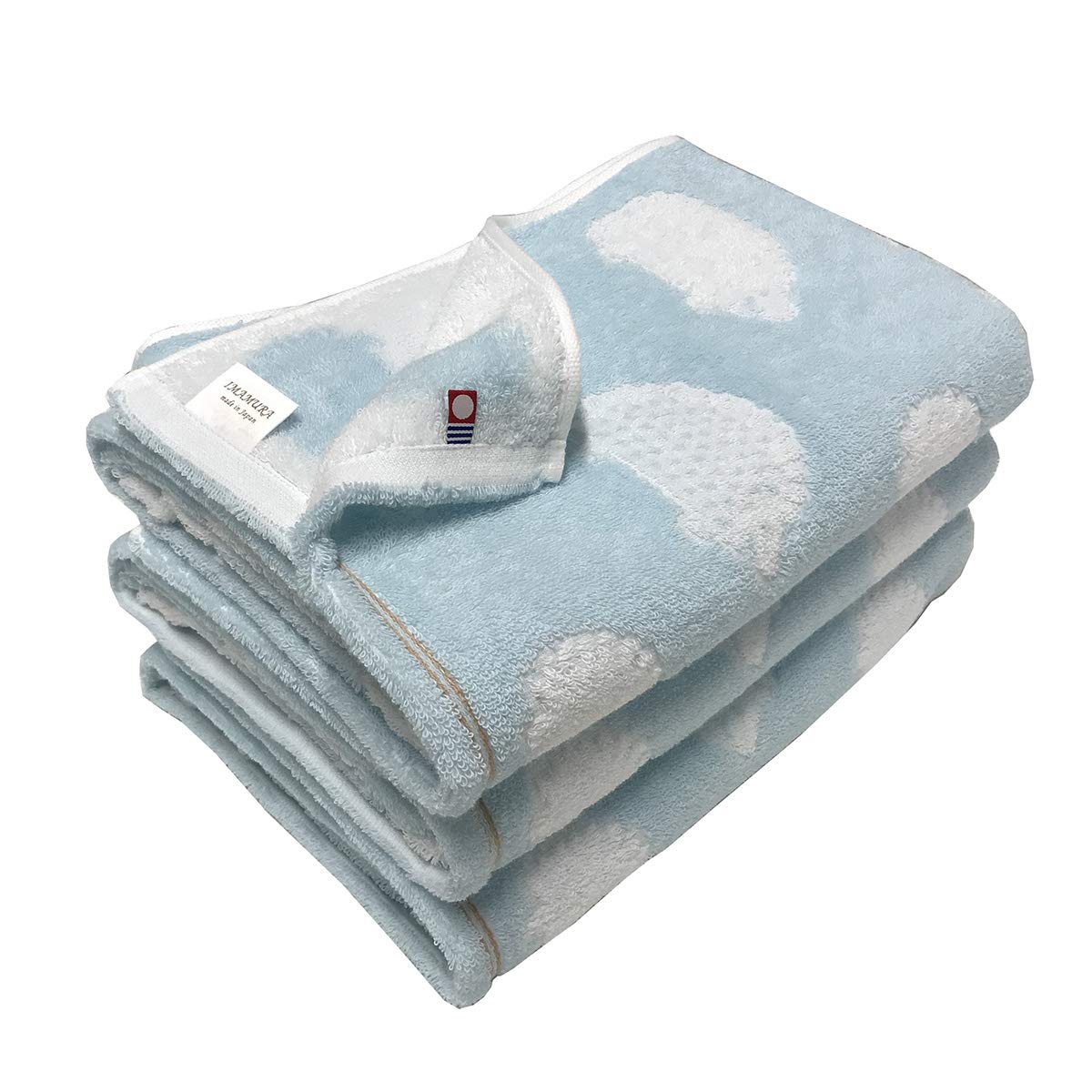 今治タオル バスタオル 3枚組 【ブランド認定】 60x120cm ブルー 3枚 ハリネズミ柄 かわいい ふわふわ 吸水 速乾 アニマル柄 (ブルー)