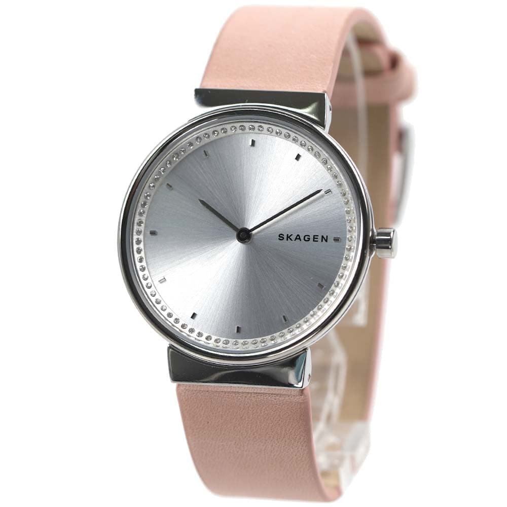 スカーゲン 腕時計 レディース アネリー レザー シルバー ピンク 薄型 SKAGEN ANNELIE SKW2753