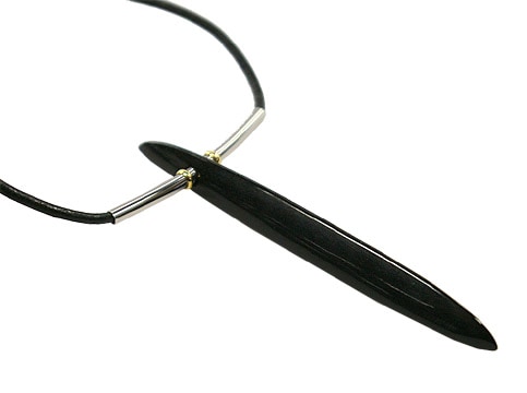 3402CIONDOLO NATURAL HORN BLACK NECKRACENARCISO