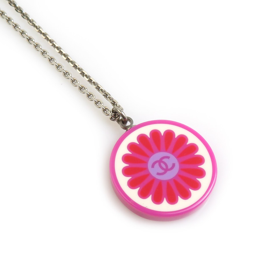 シャネル CHANEL ネックレス レジン/メタル ピンク系 レディース h32172i