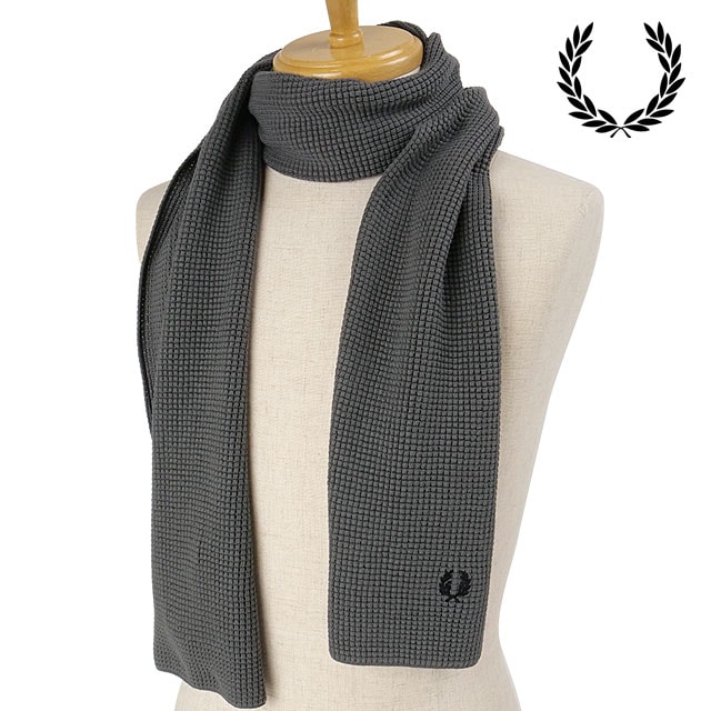 ワッフルニットスカーフ [C8150-638] WAFFLE KNIT SCARF メンズ・レディース 小物 アクセサリー ニットマフラー 防寒 FIELD-GREEN