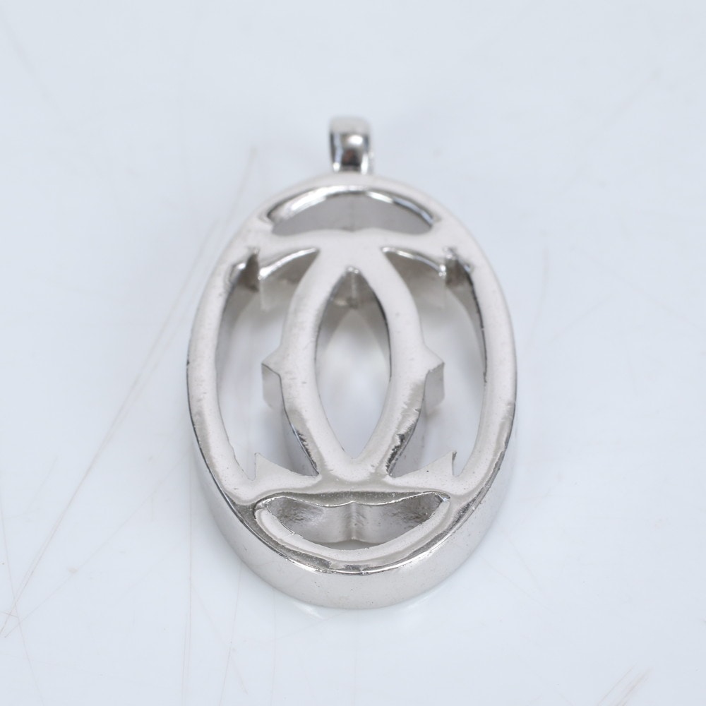 極美品 2C ロゴ シルバー アクセサリー ネックレス ペンダントトップ レディース ECE CG18-10 中古