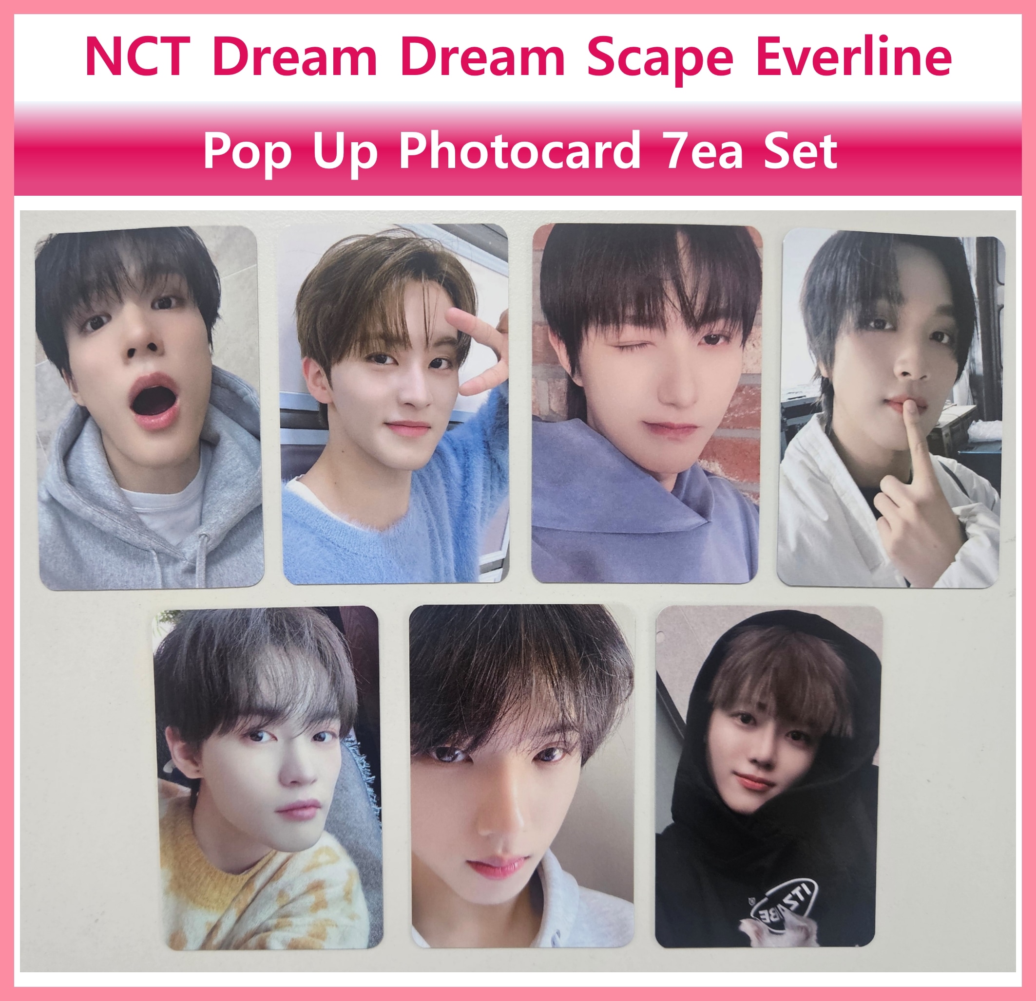 [フォトカード] NCT DREAM EVERLINE LUCKYDRAW POPUP Phtocard 7ea SET