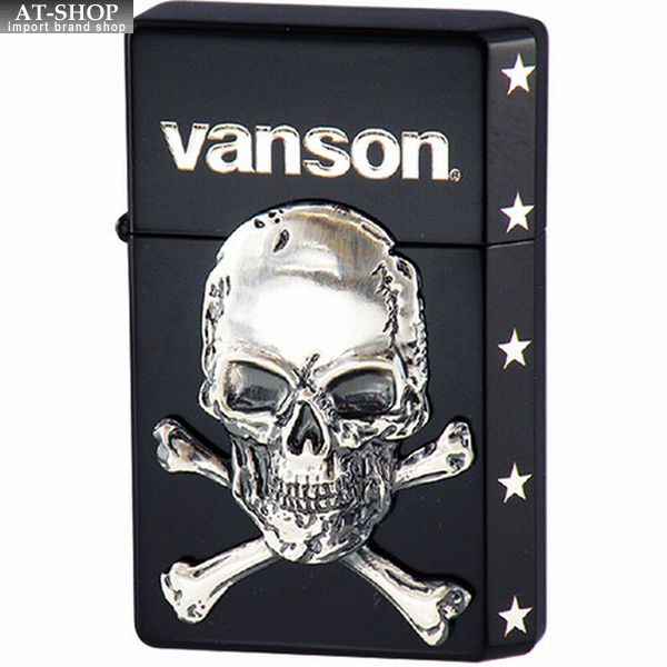 ペンギンライター オイルライター vanson GEAR TOP ライター V-GT クロスボーンスカル ブラック
