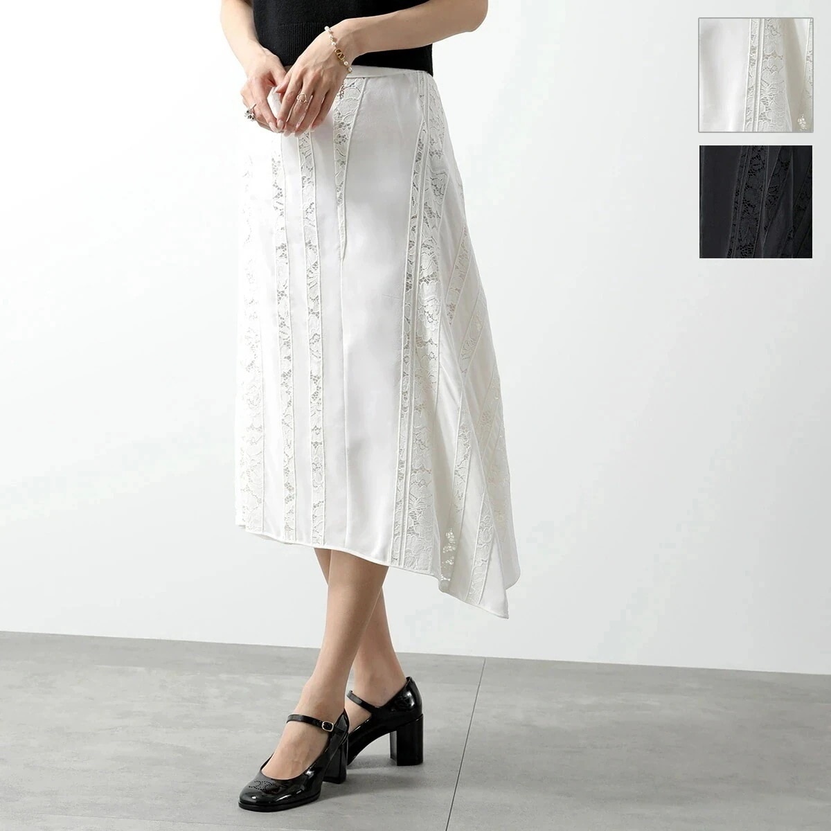 N21 ヌメロヴェントゥーノ スカート C091 5111 レディース シルク レース フレア フラワー カラー2色 【mega】 25,724円