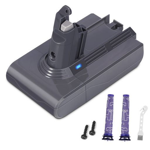 KUNLUN ダイソン バッテリー V6 DC62 DC61 HH08 DC72 DC74 SV09 SV08 SV07など対応 掃除機用バッテリー 多重保護回路搭載 21.6V PSEマーク付き フ