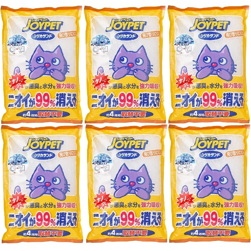 JOYPET(ジョイペット) 猫砂 シリカサンドクラッシュ 4.6L×6個 (まとめ買い)