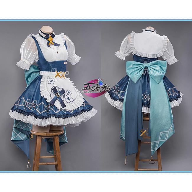 【工場直売 品質保証】UWOWO　原神　コスプレ　ファルザン　メイド服　韓国カフェコラボ衣装　ウィッグ　靴　追加可能