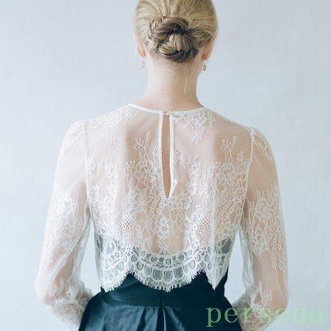 【即納】ウエディングボレロフリルレースフォーマル結婚式ウエディングドレス二次会