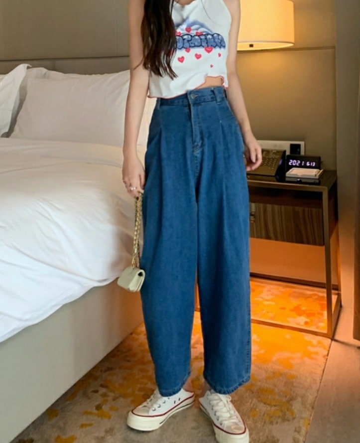 パンツ デート モテアイテム デニムパンツ アンクル丈 ハイウエスト 綿 デニム コットン 可愛い きれいめ 上品 おしゃれ かっこいい 可愛い ラブリー キュート ガーリー クール モード系