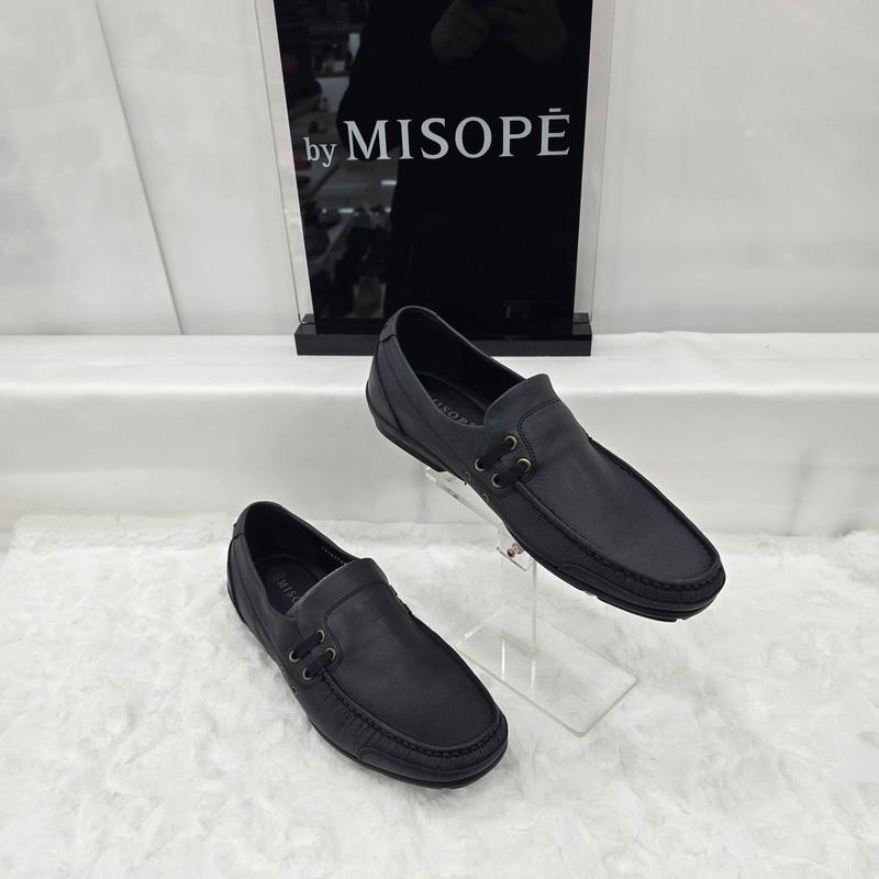 By 男性カジュアルコンフォートローファー 121HT837SP010 BLACK 3 JJ