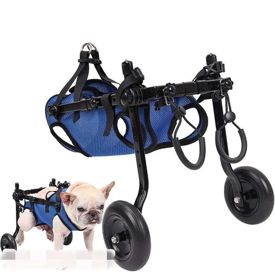 犬用車椅子犬車いす老犬用スクーター後肢障害者用補助スポーツカー後肢リハビリサポート2輪歩行器犬用カート補助輪軽量サイズ調整可能小型中型犬用コー