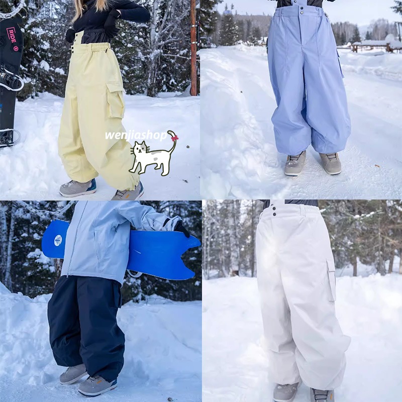 スノーボードウェアパンツカーゴパンツズボン単品レディースメンズ男女兼用韓国風3L防水15000mmスノーボードスノボウェアスキーウェアスノボーウェア防寒防水防風