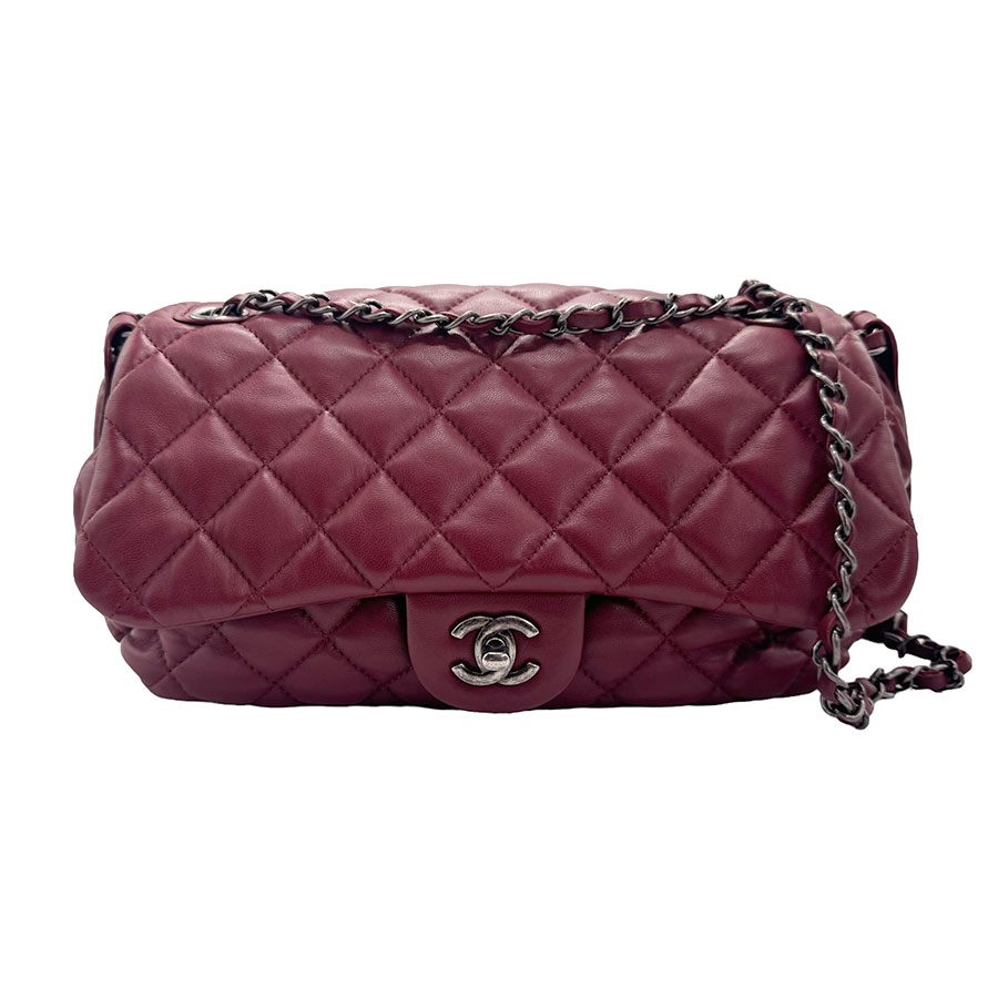 CHANELショルダーバッグ シャネル CHANEL ショルダーバッグ ラムスキン ボルドー レディース z1568