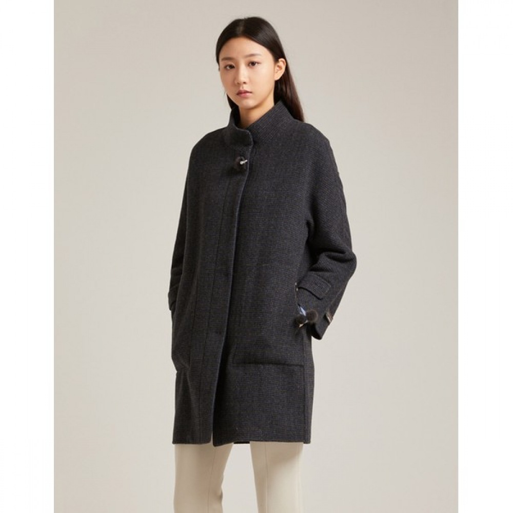 (オリビア・ローレン) シンプルチェックコート_VoceAWW9441