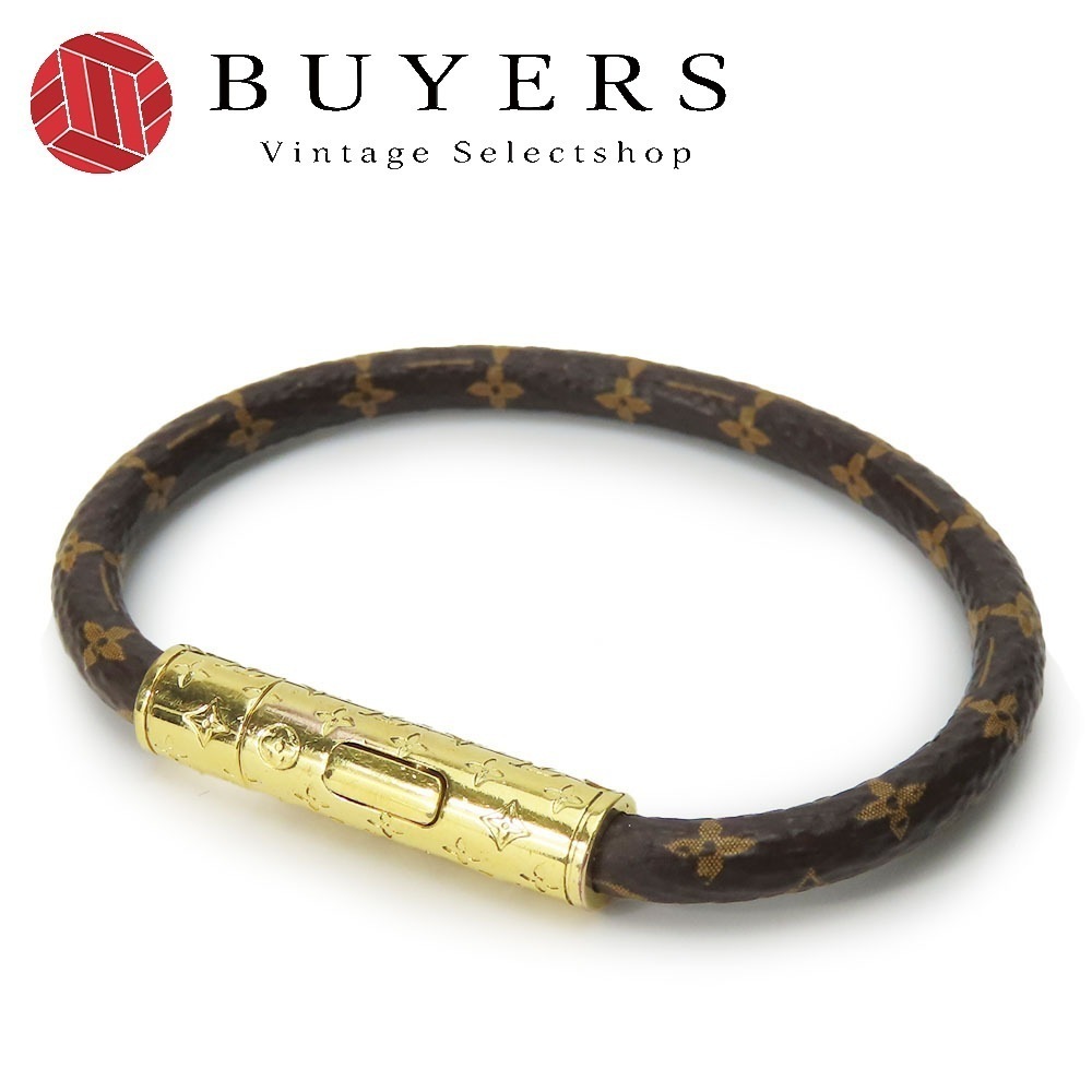 中古 ブレスレット ブラスレ・LVコンフィデンシャル M8274F モノグラム メタル ブラウン ゴールド金具 アクセサリー 小物 おしゃれ レディース 女性