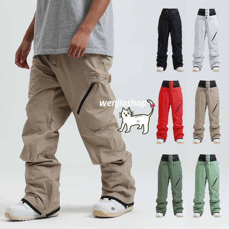 スノーボードウェア 2024 2025 単品パンツ メンズ レディース ズボン カーゴパンツ ボトムス 無地 ウィンタースポーツ 韓国風 防水 防風 スノボー スノーウェア スキーウェア スノボウェア