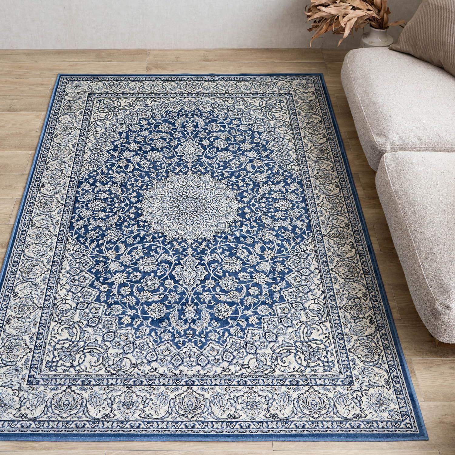 サヤンサヤン ペルシャ柄 ラグ カーペット ロイヤルパレス14180 195х250 3畳 ブルー 11,462円