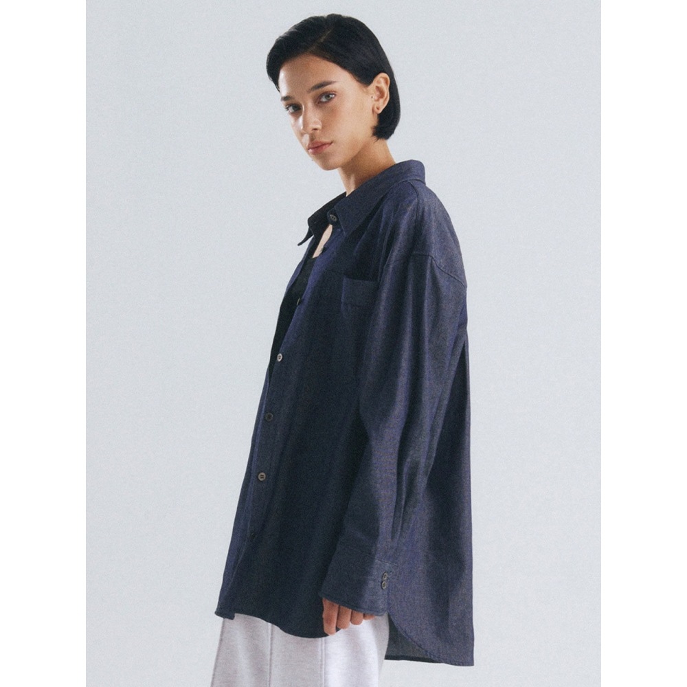CITYBREEZE オーバーフィット コットンシャツ INDIGO