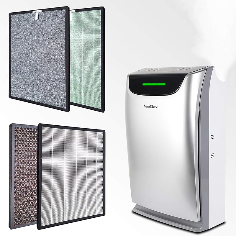 AquaChase KJ320FK02B対応 空気清浄機フィルター交換用HEPAフィルター セット，1.セルラー活性炭フィルター：ハニカム活性炭には高効率の添加剤が含まれている為 吸収性集塵性に