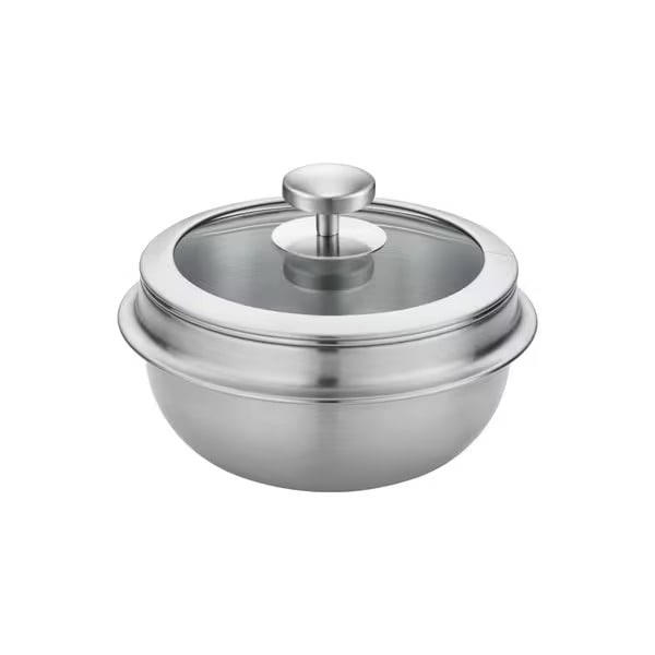 COOKEVER STS 304 3PLY IH 誘導 TTUKBAEGI ポット ガラス蓋 16cm 1L