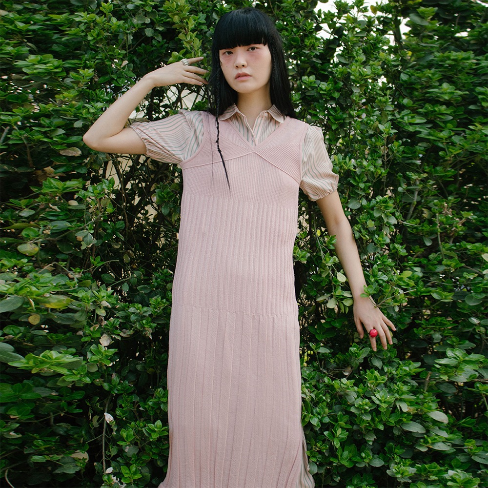 SINOON ダフネドレス (ダスティピンク)